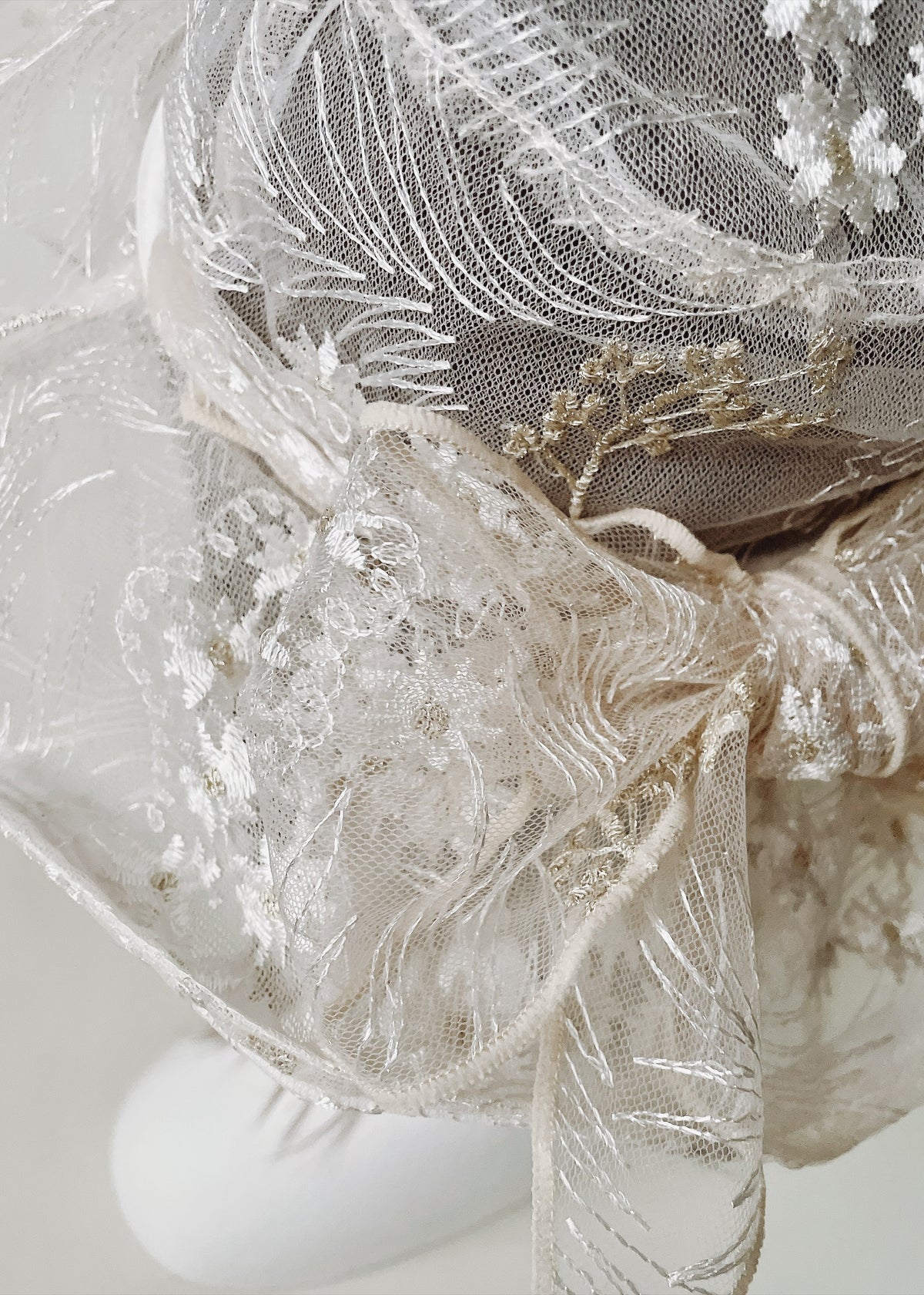 Astera White | Embroidered Lace Veil Hat