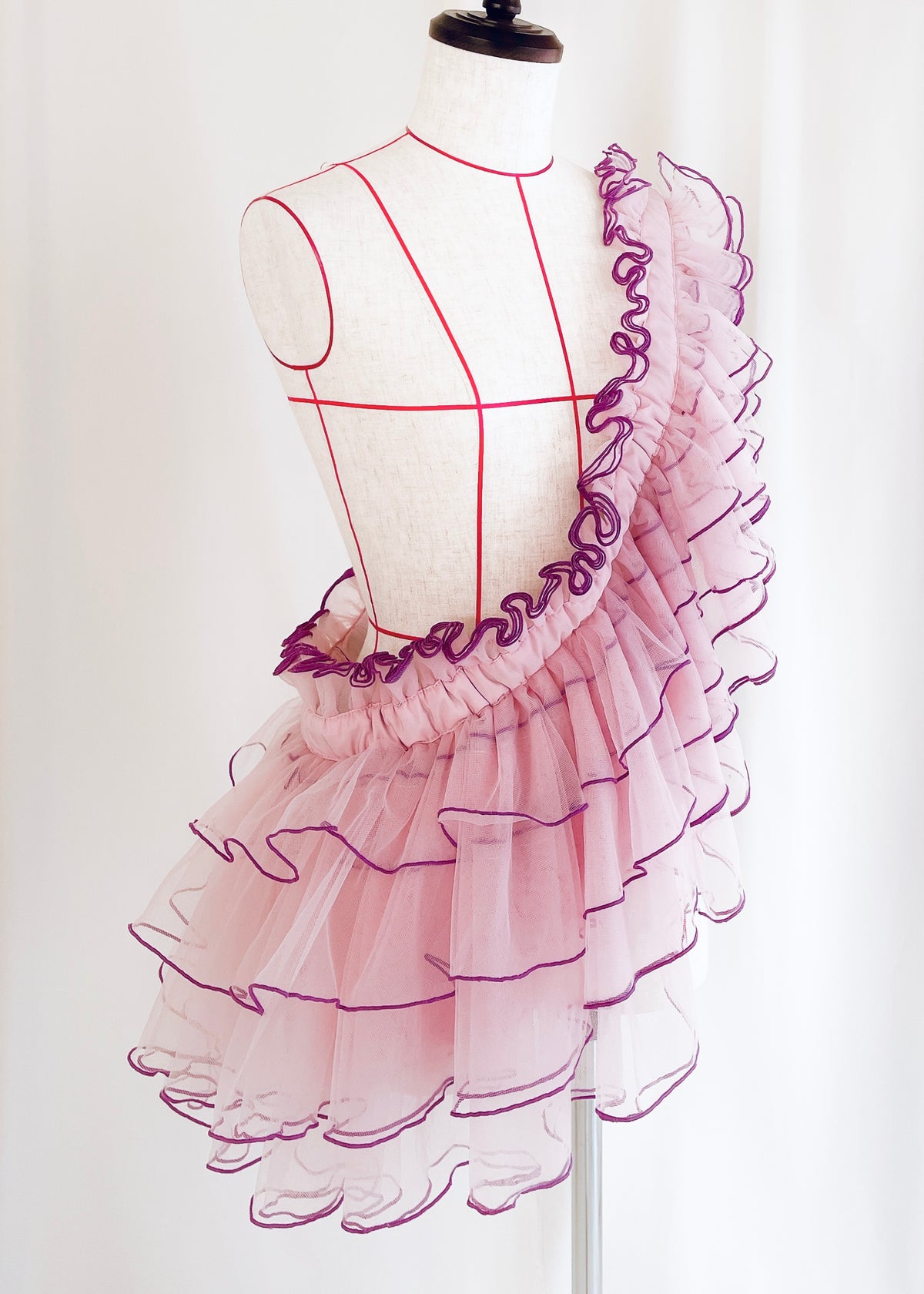 DŌRA TIÉRE | Ruffled Hidden Bag - PINK LEMONADE