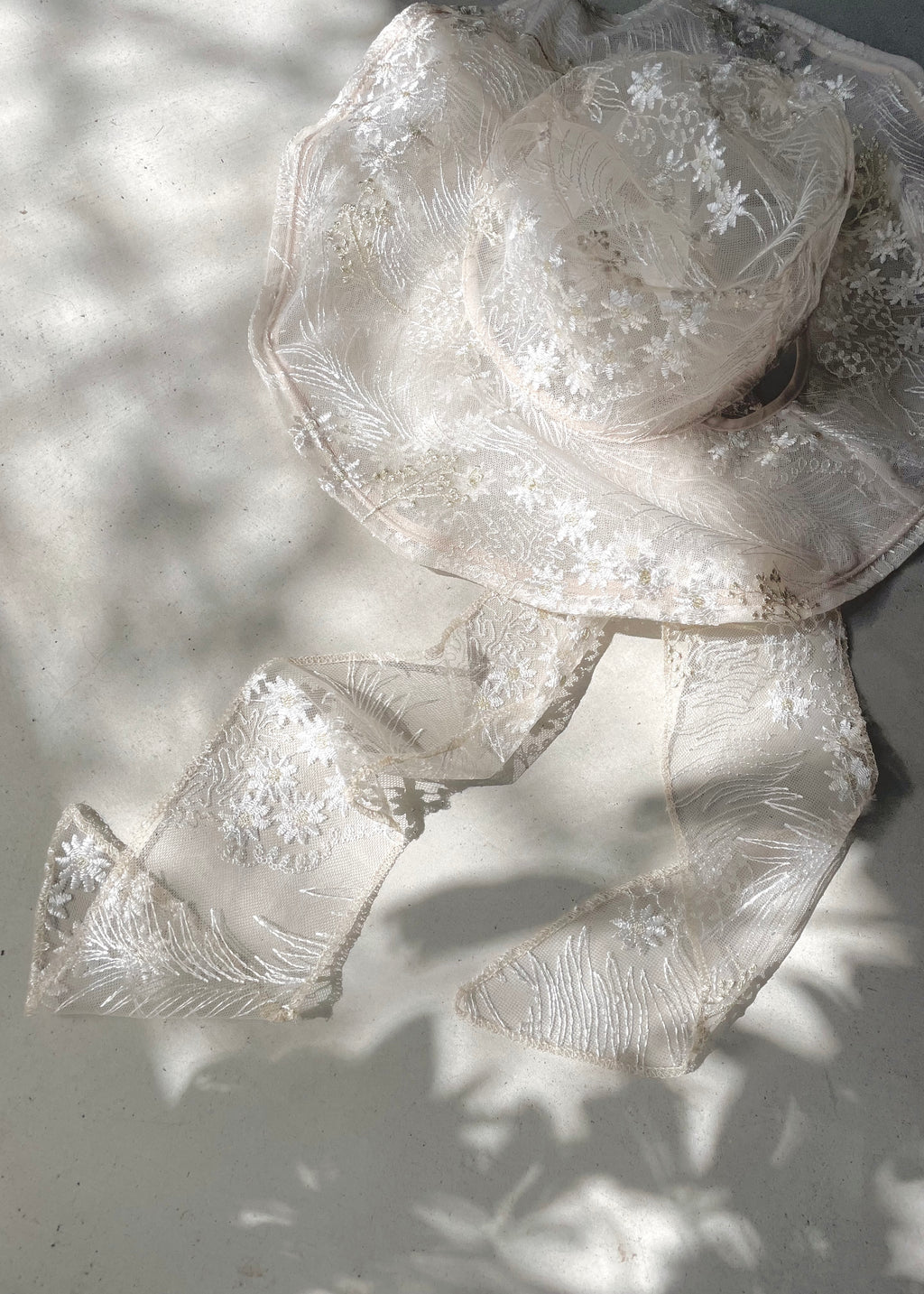 Astera White | Embroidered Lace Veil Hat