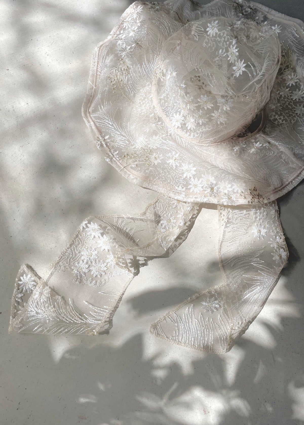 Astera White | Embroidered Lace Veil Hat