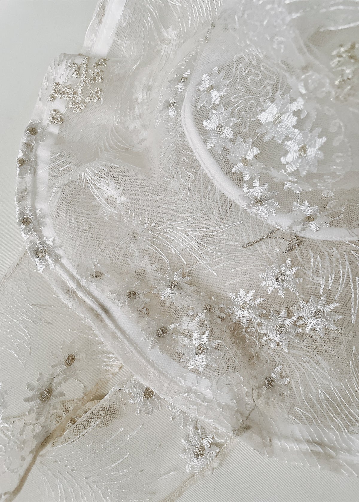Astera White | Embroidered Lace Veil Hat