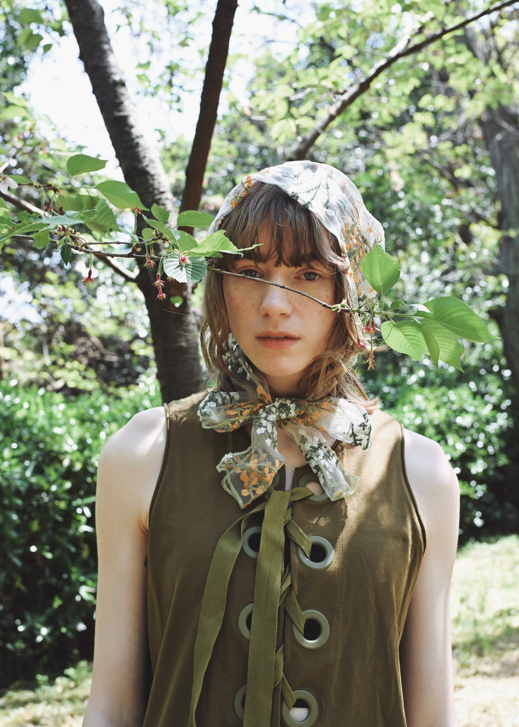 Wild Meadow | Embroidred Lace Veil Hood