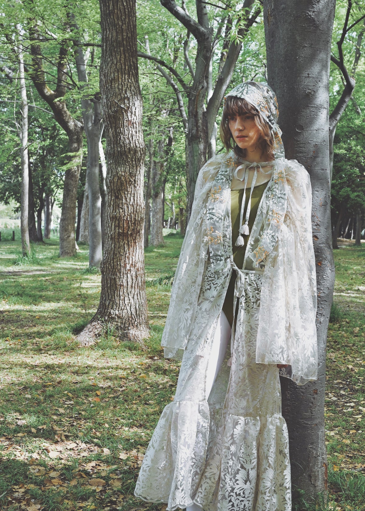 Wild Meadow | Embroidred Lace Veil Hood