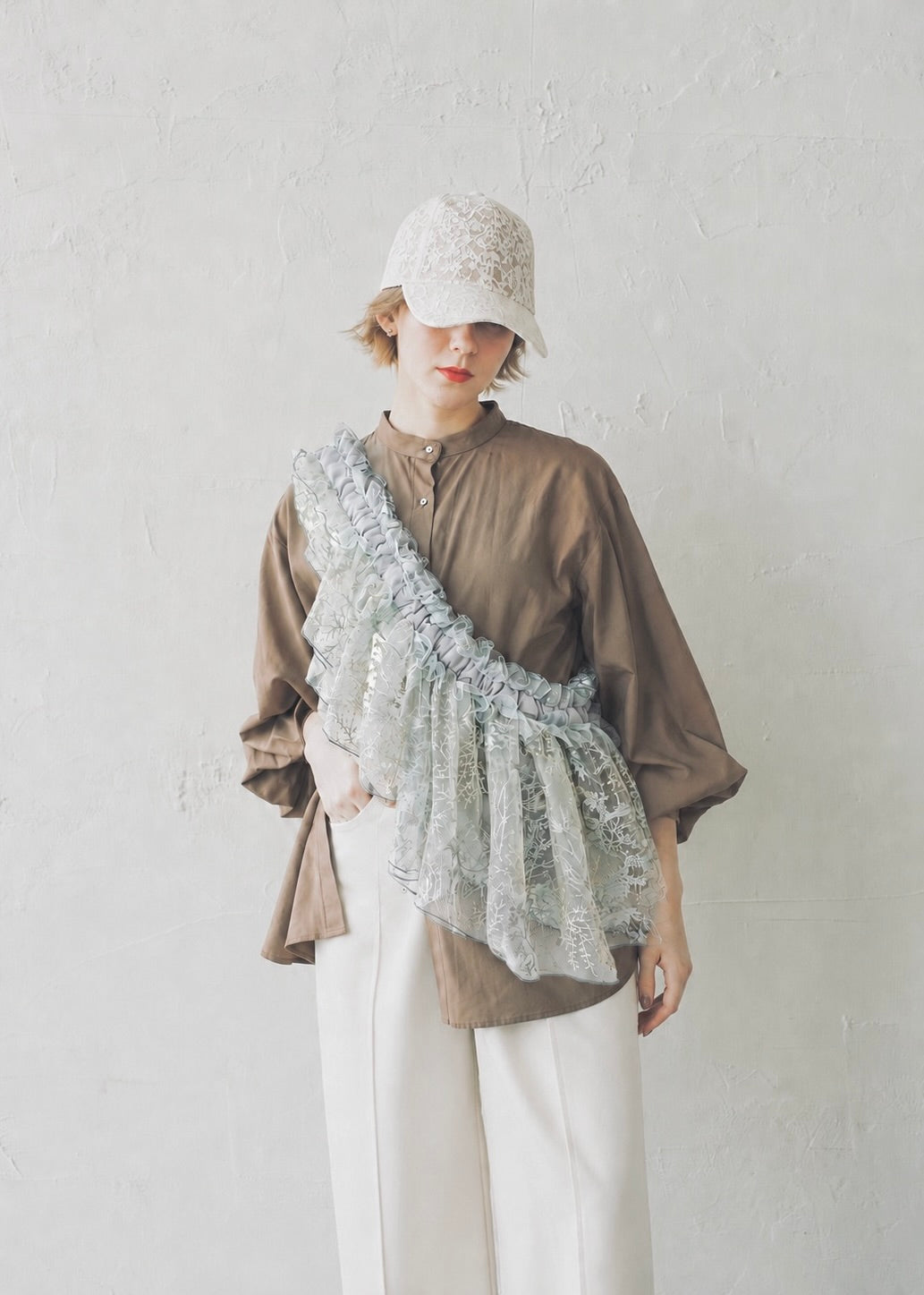 DŌRA GYPSA | Ruffled Hidden Bag - MIST GREEN