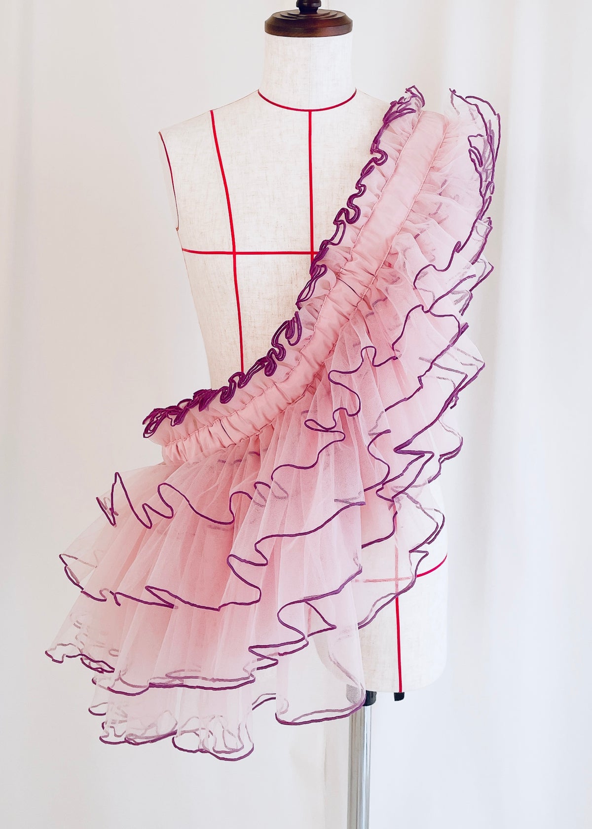 DŌRA TIÉRE | Ruffled Hidden Bag - PINK LEMONADE