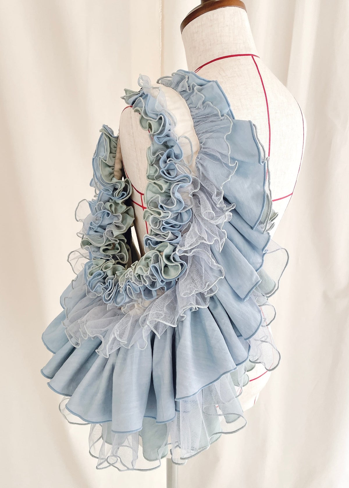 DŌRA MÖRA | Versatile Ruffled Bag - SEA BLUE