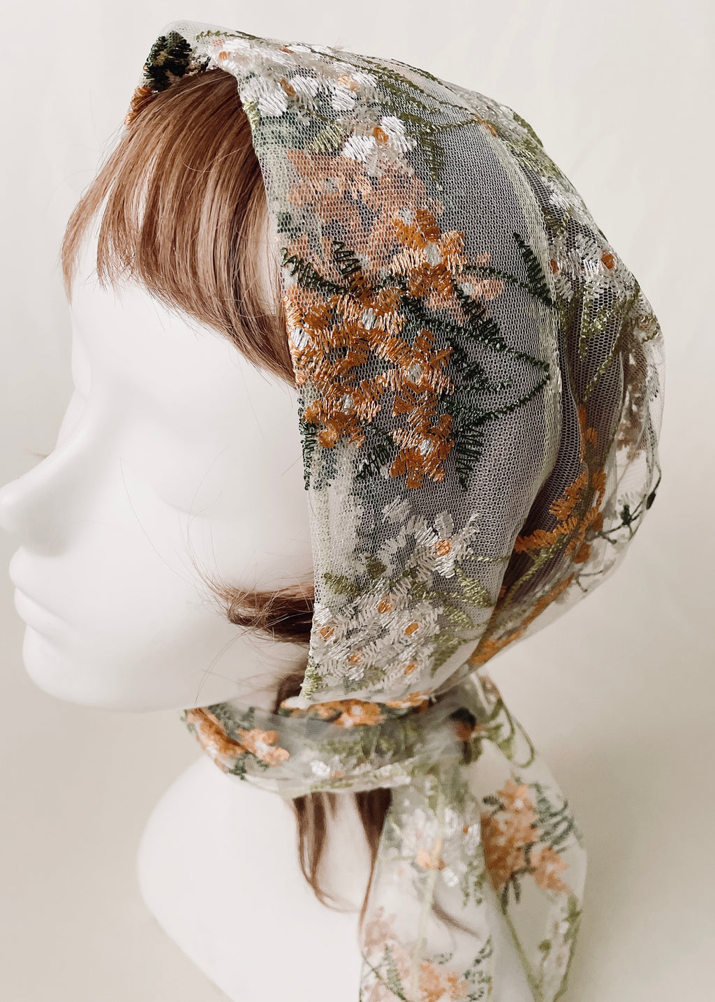 Wild Meadow | Embroidred Lace Veil Hood