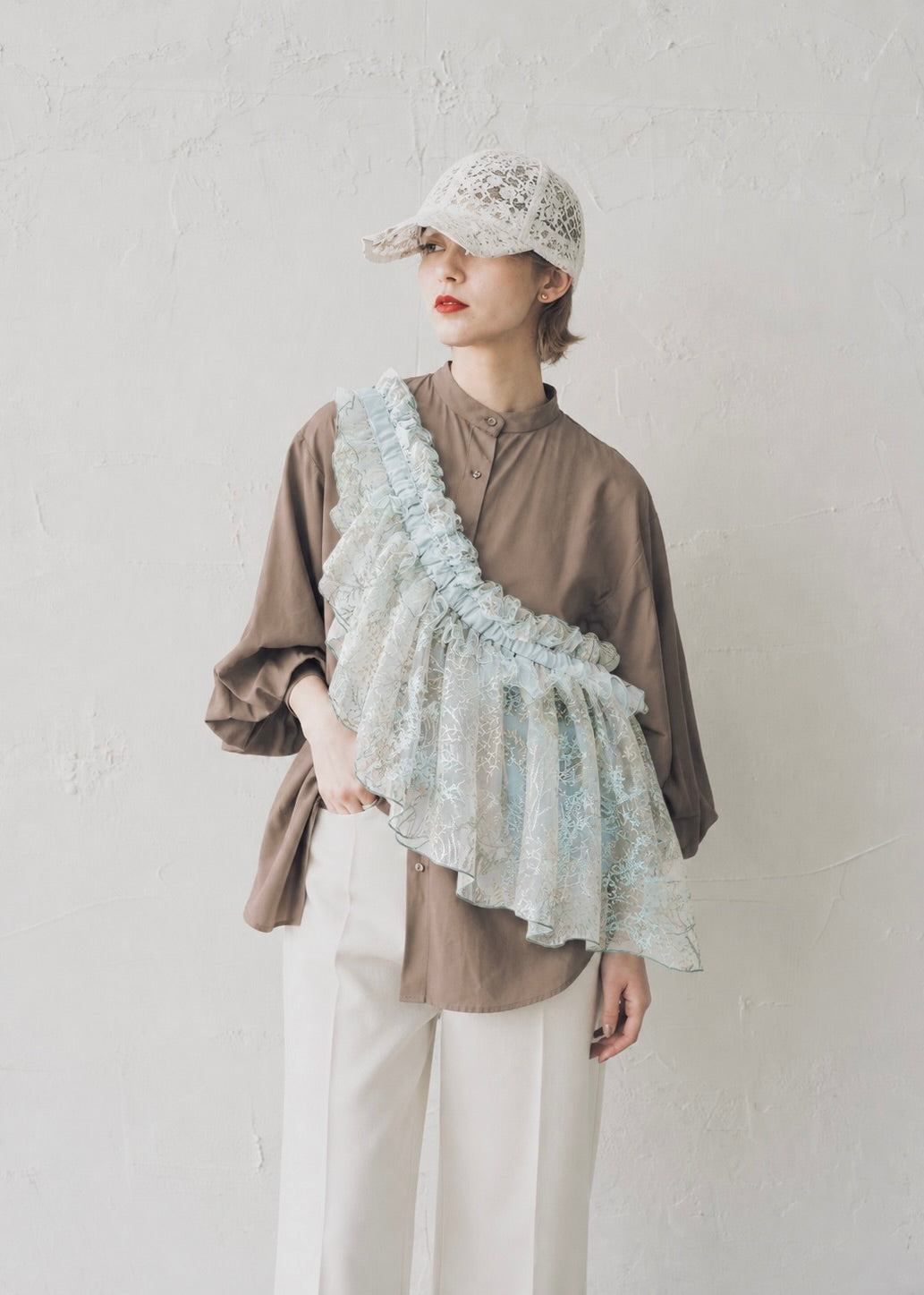 DŌRA GYPSA | Ruffled Hidden Bag - MIST GREEN