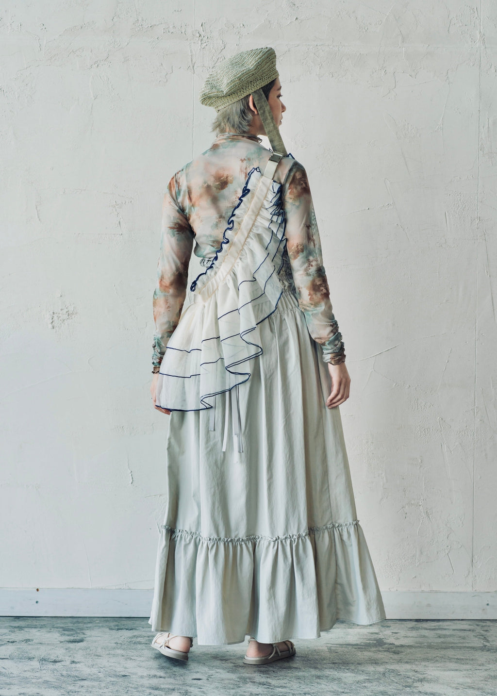 DŌRA TIER Maxi | Ruffled Hidden Bag - SEA WHITE