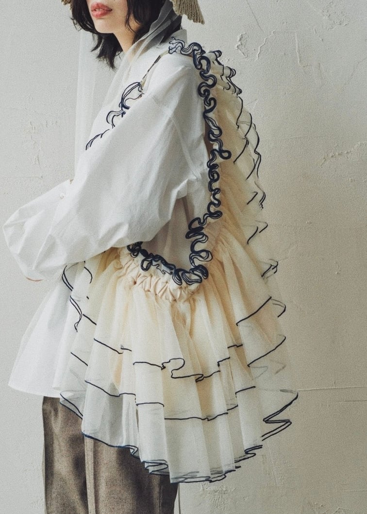 DŌRA TIER Maxi | Ruffled Hidden Bag - SEA WHITE