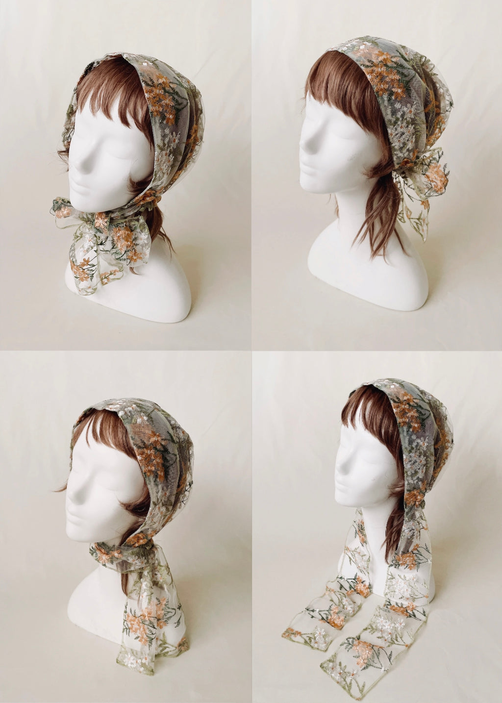 Wild Meadow | Embroidred Lace Veil Hood