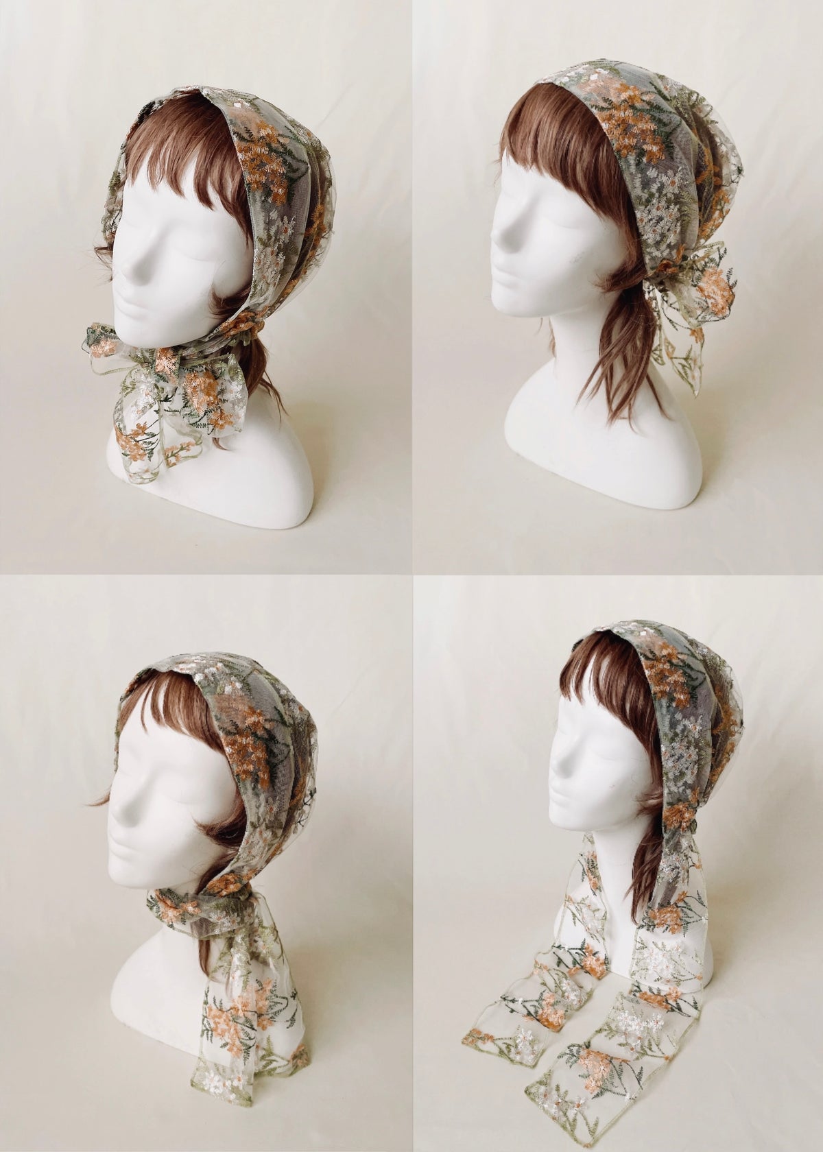 Wild Meadow | Embroidred Lace Veil Hood