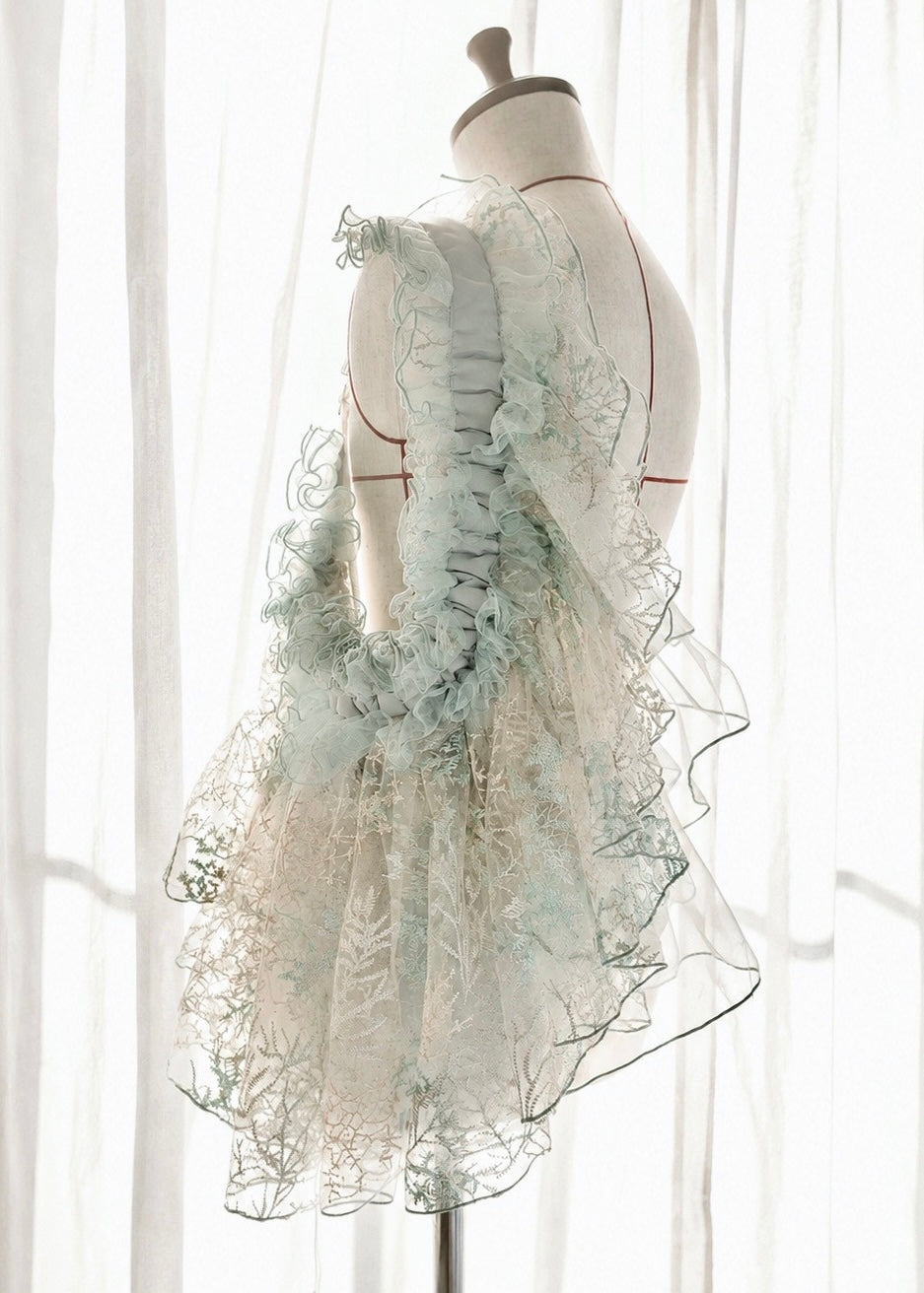 DŌRA GYPSA | Ruffled Hidden Bag - MIST GREEN