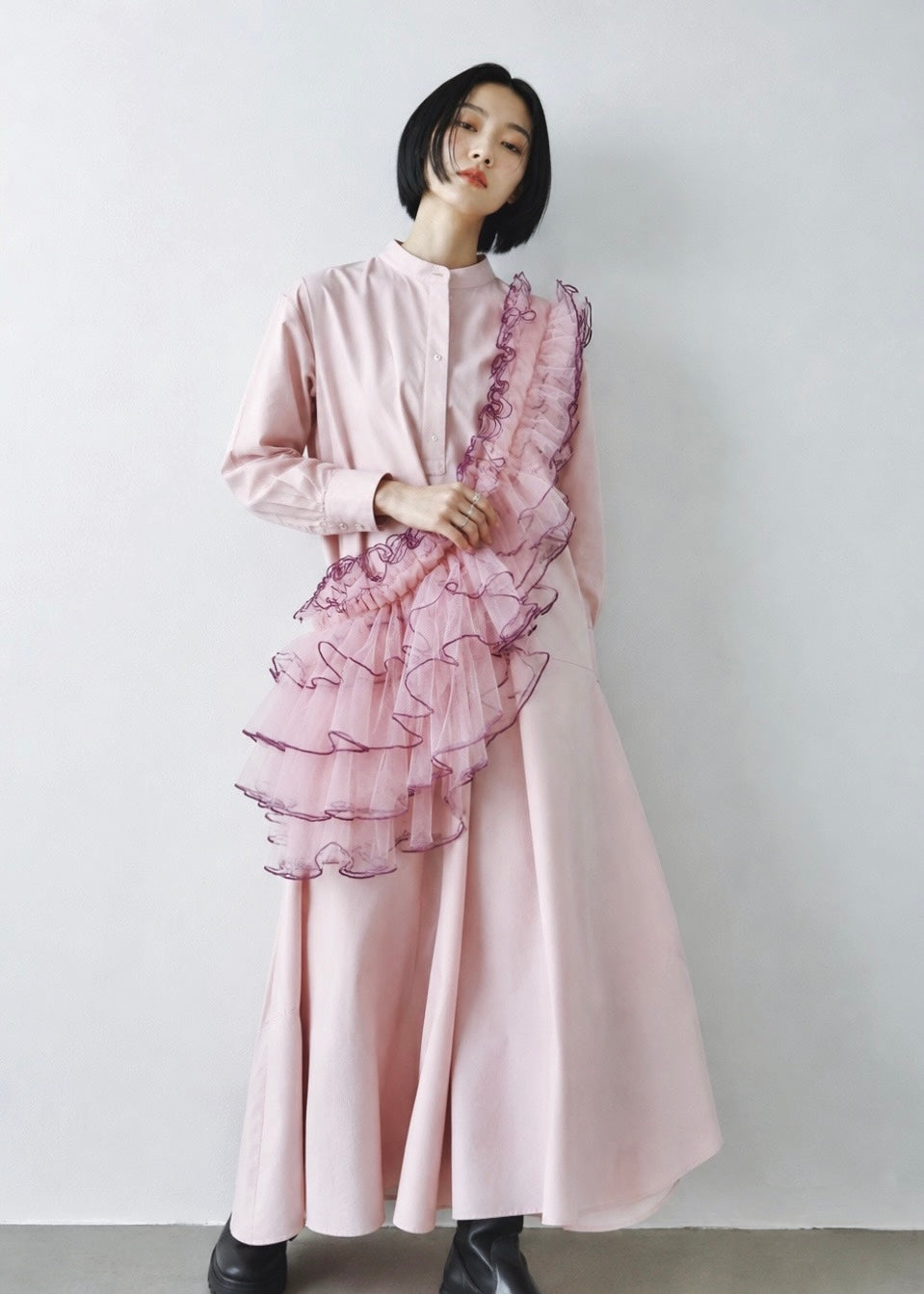 DŌRA TIÉRE | Ruffled Hidden Bag - PINK LEMONADE