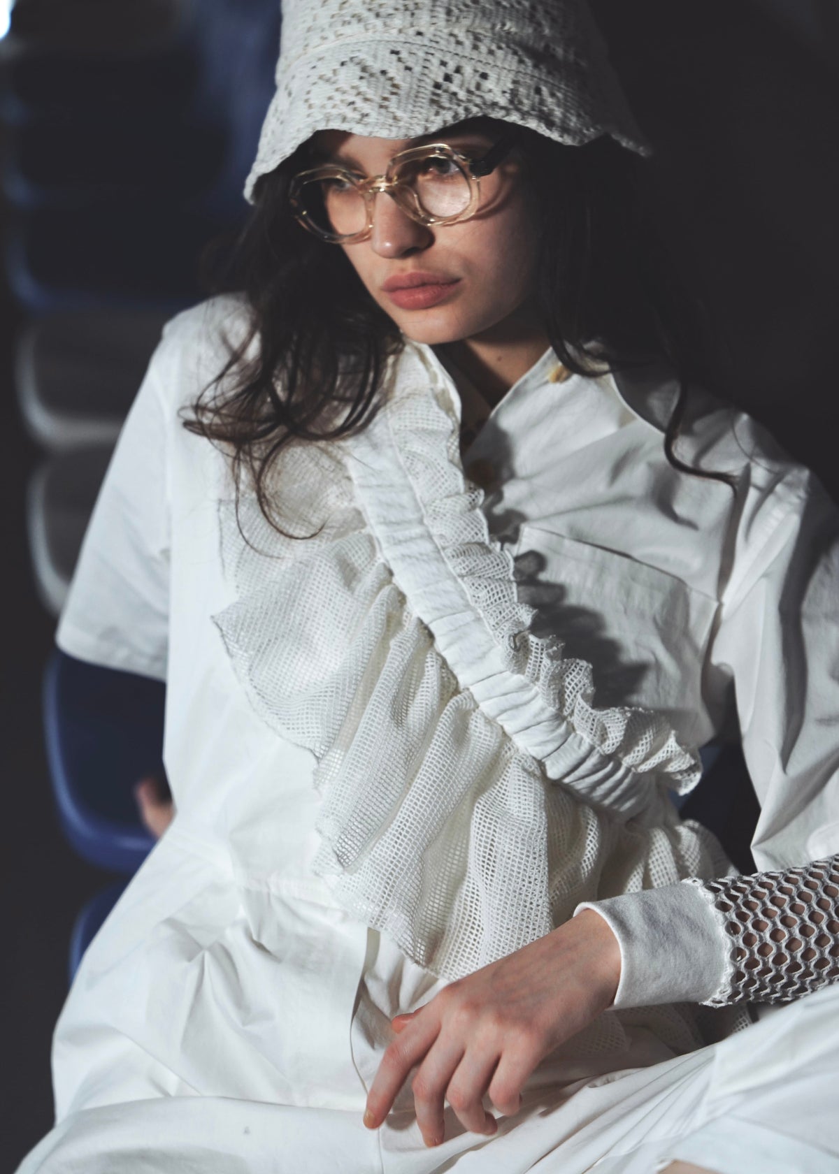 DŌRA LUX | Versatile Ruffled Bag - WHITE